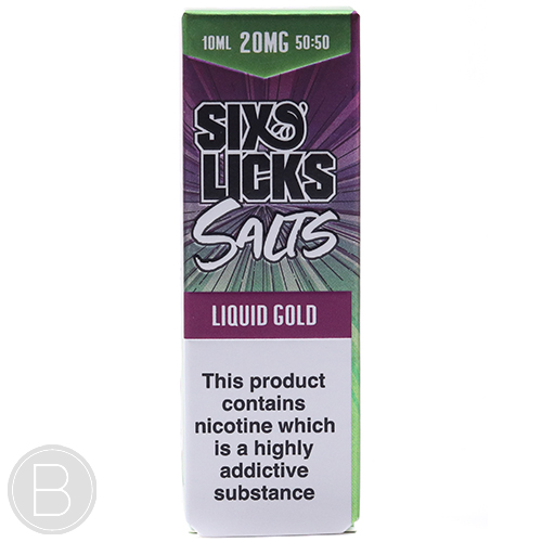 Six Licks Salts - Liquid Gold - Nicotine Salt E-Liquid - BEAUM VAPE