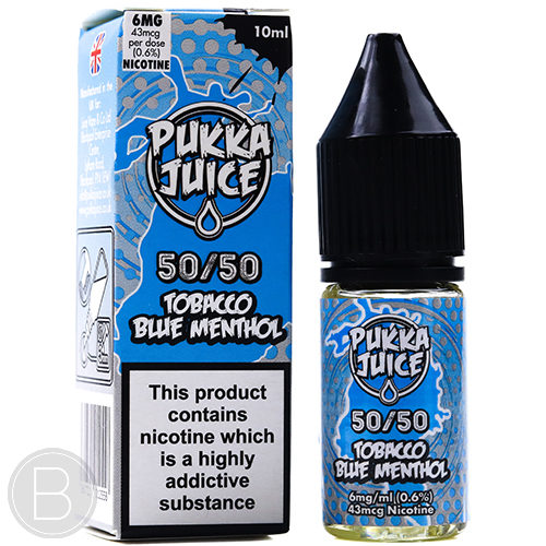 Pukka Juice 50/50 - Tobacco Blue Menthol - BEAUM VAPE