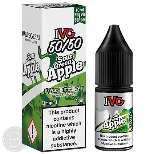 I VG - Sour Green Apple 50/50 - 10ml E-Liquid - BEAUM VAPE