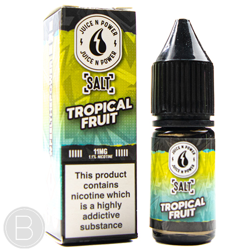 Juice N Power - Tropical Fruit - 10ml 11mg/20mg Nic Salt - BEAUM VAPE